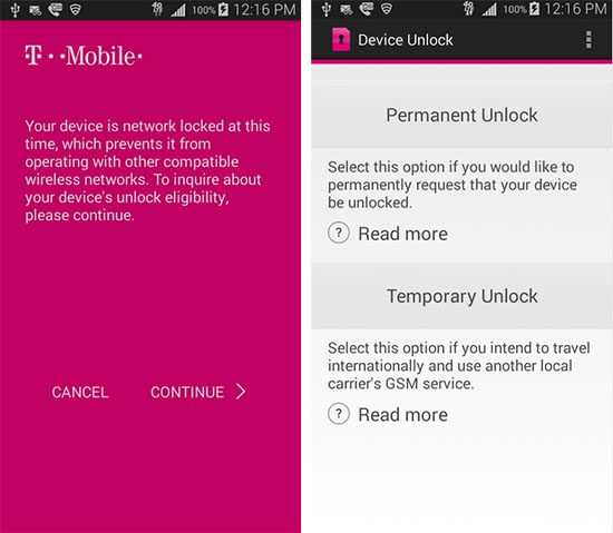 T-Mobile Device Unlock